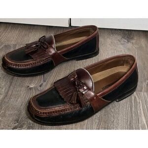 Johnston and‎ Murphy Men's Black & Brown Tasseled Loafers Size 10.5M